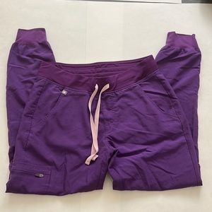 Size small purple figs joggers